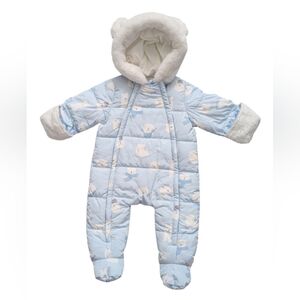 NWOT Absorba Baby (12 Months) Unisex 1-Piece Puffer Hooded Snowsuit w/Faux-Fur